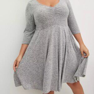 Torrid Size 1 Super Soft Gray Skater Dress